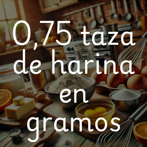 0,75 taza de harina en gramos