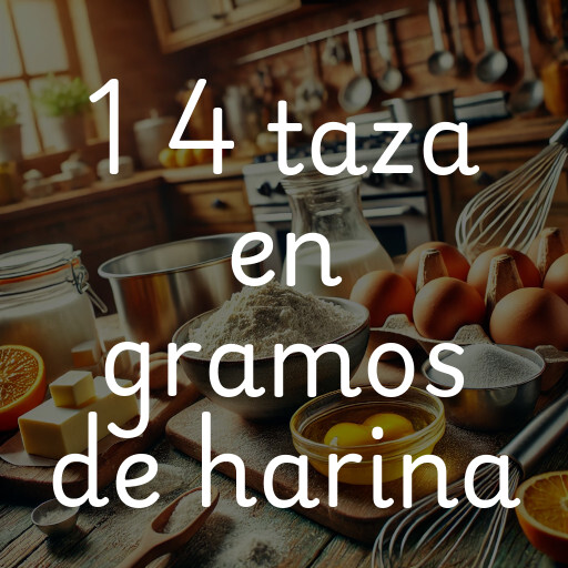 1 4 taza en gramos de harina