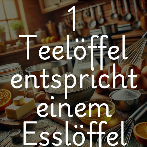 1 Teelöffel entspricht einem Esslöffel