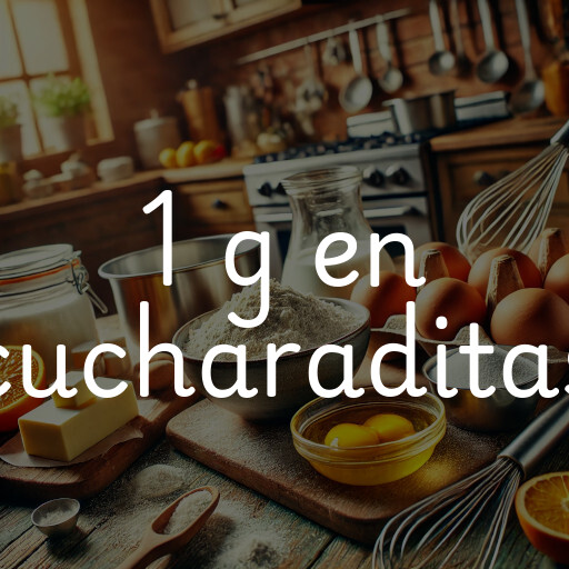 1 g en cucharaditas