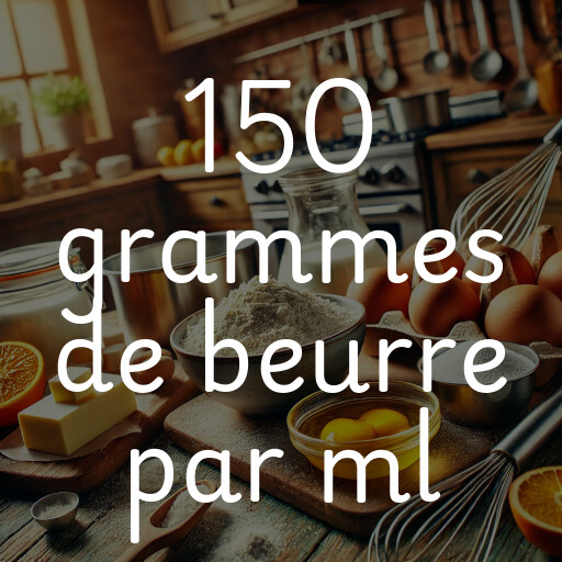 150 grammes de beurre par ml