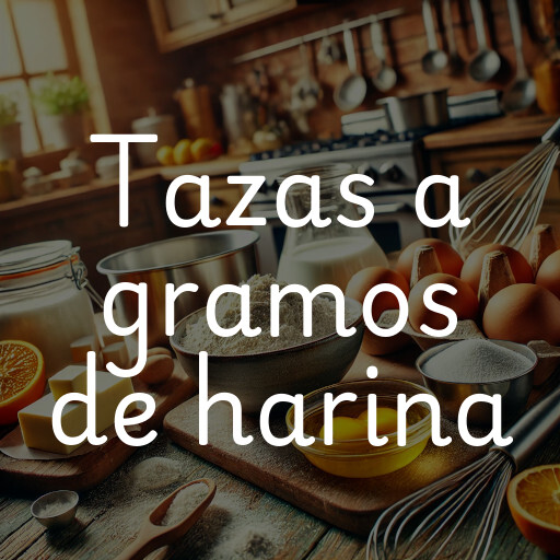 tazas a gramos de harina